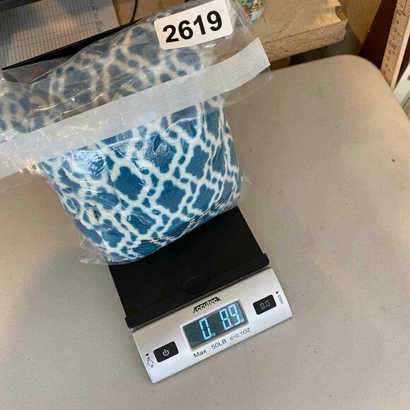 Lands End Pullover Fleece Sweatshirt Large 14-16 Teal Blue White Diamond 1/4 Zip - Picture 12 of 12